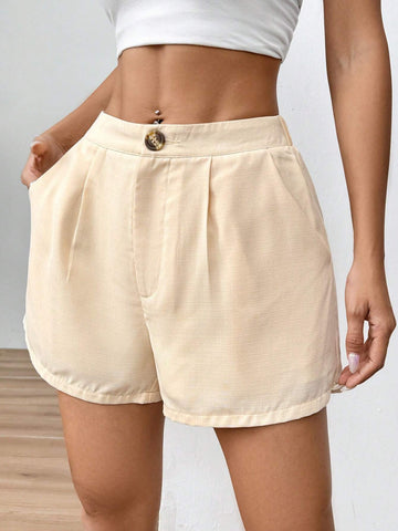 EZwear Solid Color Pocketed Casual Shorts, Summer EZwear Solid Color Pocketed Casual Shorts, Summer