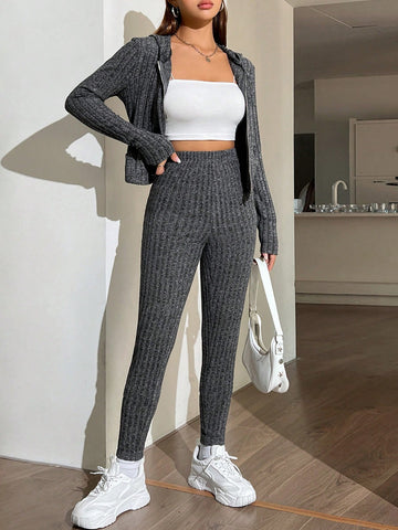 Space Dye Zip Up Hoodie & Leggings Space Dye Zip Up Hoodie & Leggings