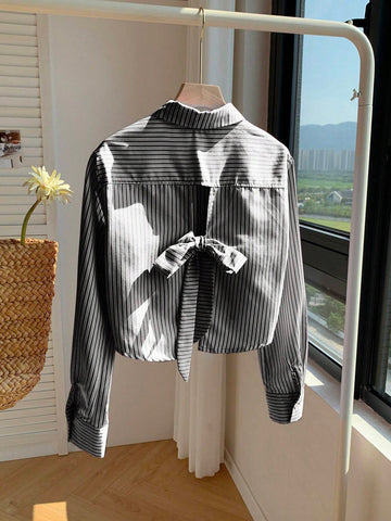 EMERY ROSE Women's Elegant V-Neck Blouse, Autumn EMERY ROSE Women's Elegant V-Neck Blouse, Autumn