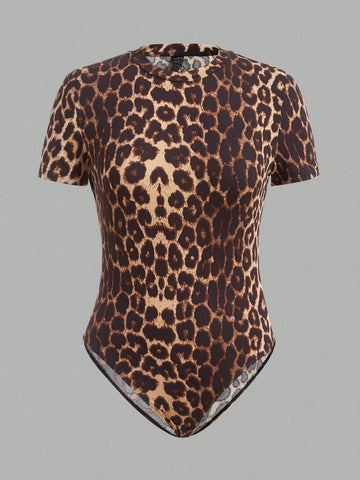 Women's 5pcs/Set Casual Round Neck Short Sleeve Bodysuit Set Women's 5pcs/Set Casual Round Neck Short Sleeve Bodysuit Set