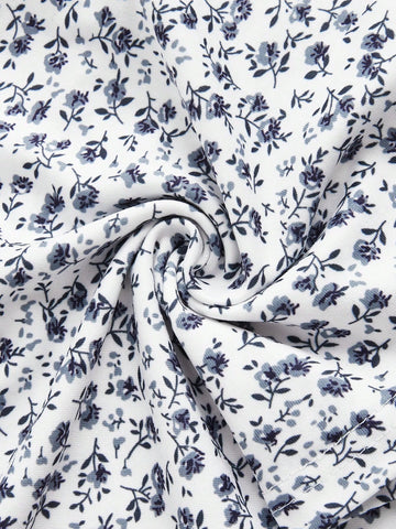 Women's Ditsy Floral Tank Top And Skinny Pants Set, Spring/Summer Women's Ditsy Floral Tank Top And Skinny Pants Set, Spring/Summer