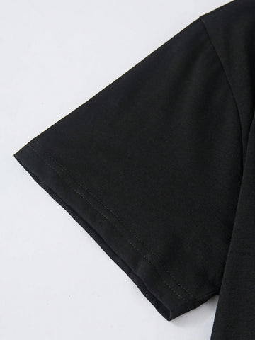 Women's Summer Casual Short Sleeve T-Shirt With Slogan And Floral Print I DON'T TRUST WORDS Women's Summer Casual Short Sleeve T-Shirt With Slogan And Floral Print I DON'T TRUST WORDS