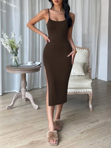 1pc Split Thigh Cami Dress 1pc Split Thigh Cami Dress