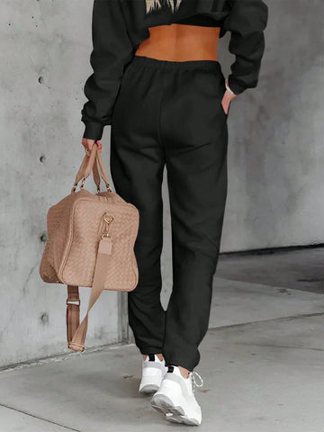 2pcs/Set Women Loose Casual Long Sleeve Sweatshirt & Pants Sports Set 2pcs/Set Women Loose Casual Long Sleeve Sweatshirt & Pants Sports Set