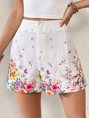 Essnce Women's Floral Printed Ruched Shorts For Vacation And Leisure Summer Shorts Coastal Butterfly Women Bottoms Summer Outfits Shorts Essnce Women's Floral Printed Ruched Shorts For Vacation And Leisure Summer Shorts Coastal Butterfly Women Bottoms Summer Outfits Shorts