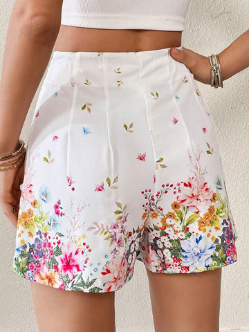Essnce Women's Floral Printed Ruched Shorts For Vacation And Leisure Summer Shorts Coastal Butterfly Women Bottoms Summer Outfits Shorts Essnce Women's Floral Printed Ruched Shorts For Vacation And Leisure Summer Shorts Coastal Butterfly Women Bottoms Summer Outfits Shorts