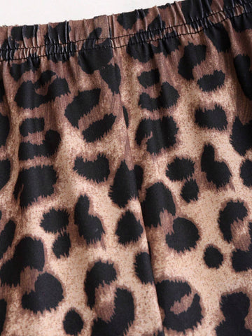 Women's Leopard Print Cami Top And Long Pants Set, Simple Daily Wear Women's Leopard Print Cami Top And Long Pants Set, Simple Daily Wear