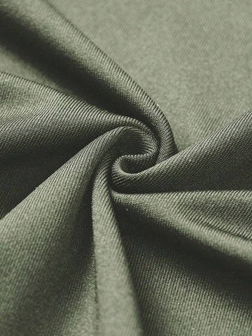 Women's Solid Color Round Neck Short Sleeve Jumpsuit, Simple And Versatile, Summer Women's Solid Color Round Neck Short Sleeve Jumpsuit, Simple And Versatile, Summer