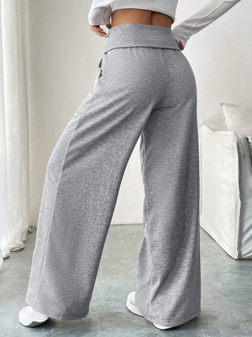 Essnce Women's Versatile Low-Waist Loose Casual Wide-Leg Pants, American Style, Sweatpants, Long Essnce Women's Versatile Low-Waist Loose Casual Wide-Leg Pants, American Style, Sweatpants, Long