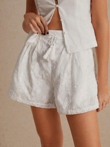 Frenchy Women's Floral Dark Striped Wide Leg Loose Shorts Frenchy Women's Floral Dark Striped Wide Leg Loose Shorts