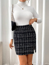 Frenchy Women's Plaid Prints Mini Skirt, Tweed Print Wrap Skirt,Casual Daily Wear,Suitable For Spring, Summer And Autumn