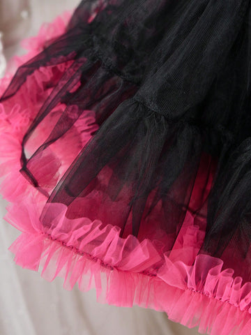 Glamorique Kids Girls' Christmas Puff Skirt With Big Bow Design And Sequin Decor, Festive Atmosphere With Childlike Charm Glamorique Kids Girls' Christmas Puff Skirt With Big Bow Design And Sequin Decor, Festive Atmosphere With Childlike Charm