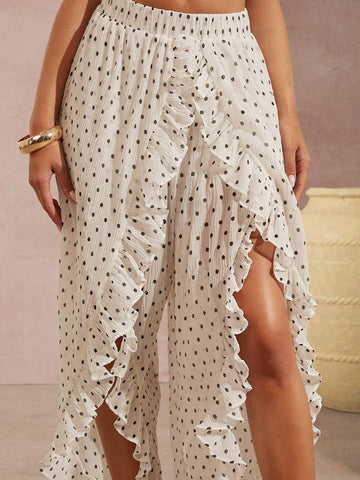 Bandeau Tube Top & Ruffle Pants Set Bandeau Tube Top & Ruffle Pants Set