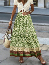 Holidaya Women's Full Printed Ruffle Hem Skirt