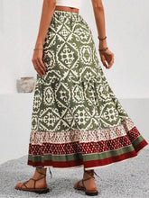 Holidaya Women's Full Printed Ruffle Hem Skirt