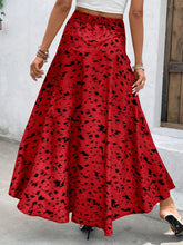 LUNE Allover Print High Low Hem Skirt