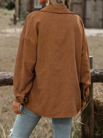 LUNE Solid Color Button-Up Casual Long Sleeve Shirt LUNE Solid Color Button-Up Casual Long Sleeve Shirt