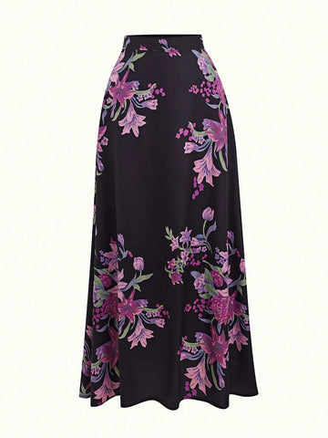 LUNE Women Elegant Floral Printed Summer Skirt LUNE Women Elegant Floral Printed Summer Skirt