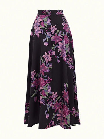 LUNE Women Elegant Floral Printed Summer Skirt LUNE Women Elegant Floral Printed Summer Skirt