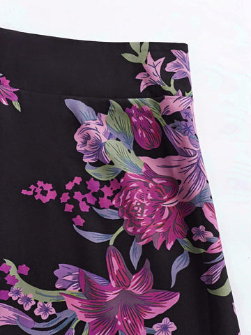 LUNE Women Elegant Floral Printed Summer Skirt LUNE Women Elegant Floral Printed Summer Skirt