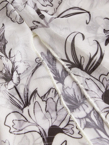 Apricot Base Black Vintage Printed Front Tie Flared Sleeve Crew Neck T-Shirt Apricot Base Black Vintage Printed Front Tie Flared Sleeve Crew Neck T-Shirt