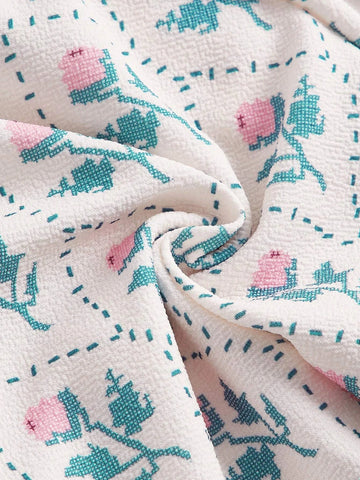 MOD Floral Print Slant Pocket Shorts MOD Floral Print Slant Pocket Shorts