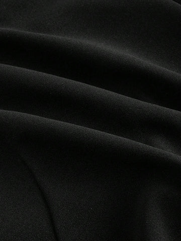 Women Front Button Long Sleeve Pocket Minimalist Top And A-Line Skirt Suit Women Front Button Long Sleeve Pocket Minimalist Top And A-Line Skirt Suit