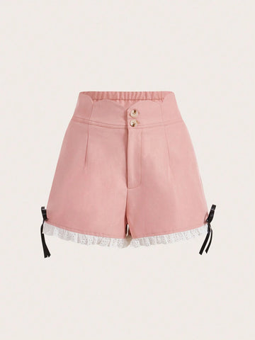MOD Women's Shorts With Bow Decoration MOD Women's Shorts With Bow Decoration