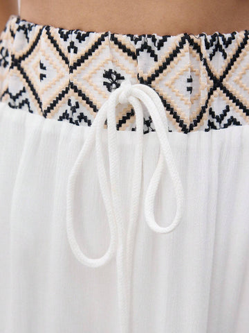 Maija Women Fashionable Bohemian Style Vacation Wind Skirt For Summer Maija Women Fashionable Bohemian Style Vacation Wind Skirt For Summer