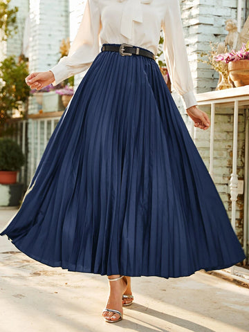 Modely Belted Pleated Maxi Skirt Modely Belted Pleated Maxi Skirt