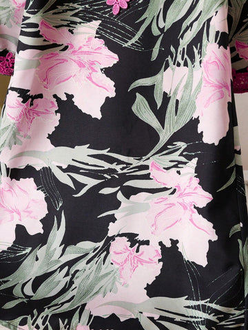 ommy And Me Matching Sets (2pcs Sold Separately)Young Girls Large Floral Print Dress, Suitable For Vacation, Outdoor, And Daily Wear ommy And Me Matching Sets (2pcs Sold Separately)Young Girls Large Floral Print Dress, Suitable For Vacation, Outdoor, And Daily Wear