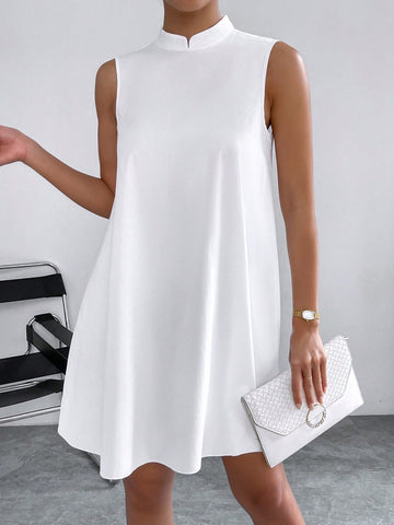Solid Mock Neck Tank Dress Solid Mock Neck Tank Dress