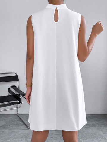 Solid Mock Neck Tank Dress Solid Mock Neck Tank Dress