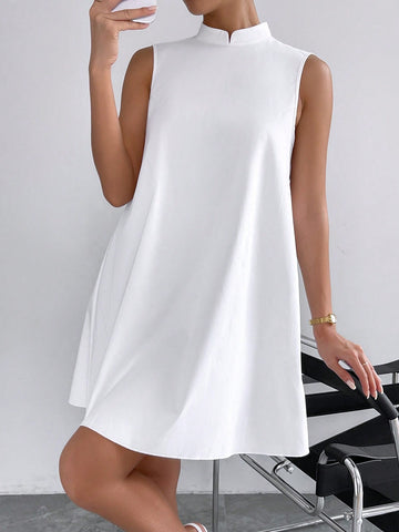 Solid Mock Neck Tank Dress Solid Mock Neck Tank Dress