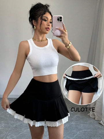 Privé Stylish Slimming Sexy Lace Patchwork Mini Shorts Privé Stylish Slimming Sexy Lace Patchwork Mini Shorts