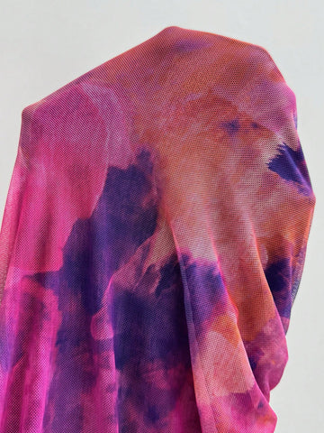 Tie Dye Asymmetrical Neck Bodycon Dress Tie Dye Asymmetrical Neck Bodycon Dress