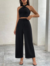 Women's Halter Crop Top And Pants Set