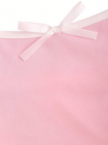 Women Butterfly Bow Decoration Halter Neck Tie Crop Top And Skirt Set Women Butterfly Bow Decoration Halter Neck Tie Crop Top And Skirt Set