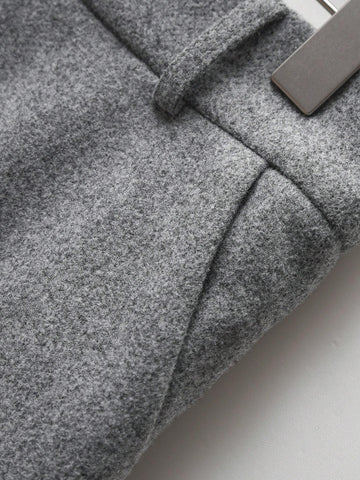 RusticEase Women's Solid Color Elegant Pocket Casual Midi Skirt RusticEase Women's Solid Color Elegant Pocket Casual Midi Skirt