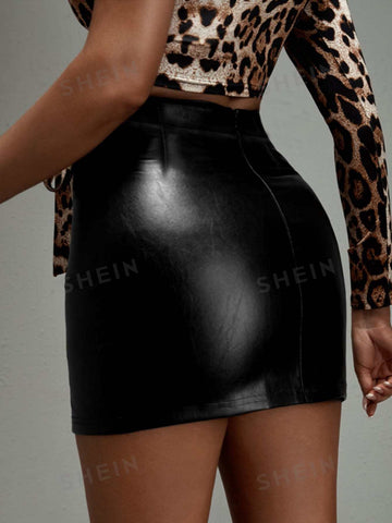 SXY High Waist PU Bodycon Skirt SXY High Waist PU Bodycon Skirt