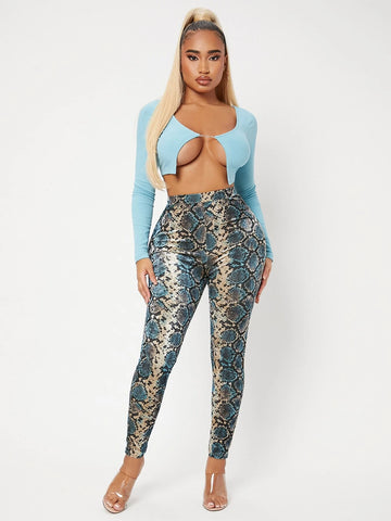 SXY High Waist Snakeskin Print Leggings SXY High Waist Snakeskin Print Leggings