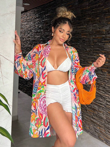 SXY Lightweight Sheer Summer Shirt, Denim Effect Style, Extra Long Loose Fit, Beach Cover-Up SXY Lightweight Sheer Summer Shirt, Denim Effect Style, Extra Long Loose Fit, Beach Cover-Up