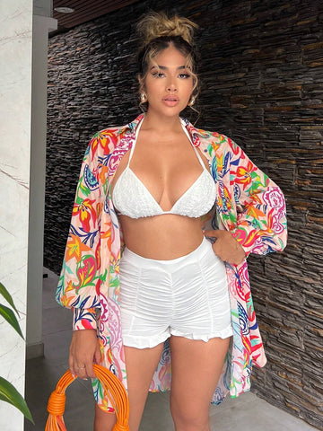 SXY Lightweight Sheer Summer Shirt, Denim Effect Style, Extra Long Loose Fit, Beach Cover-Up SXY Lightweight Sheer Summer Shirt, Denim Effect Style, Extra Long Loose Fit, Beach Cover-Up