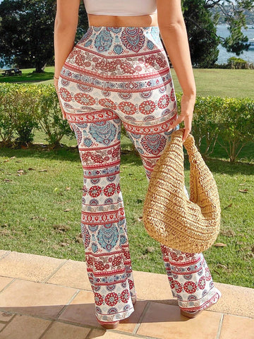 SXY Paisley Resort Wear Beach Vacation Outfits Vacation Outfits Vacation Clothes For Women Summer Clothes For Women Bohemian Style Beach Women's Floral Printed Flared Pants For Summer Vacation SXY Paisley Resort Wear Beach Vacation Outfits Vacation Outfits Vacation Clothes For Women Summer Clothes For Women Bohemian Style Beach Women's Floral Printed Flared Pants For Summer Vacation