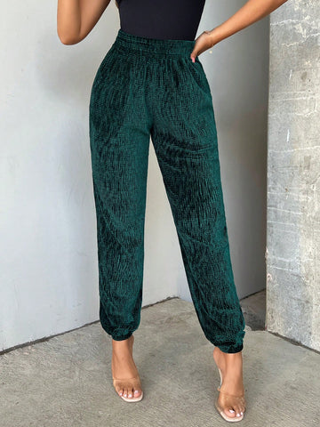 SXY Solid Elastic Waist Sweatpants SXY Solid Elastic Waist Sweatpants