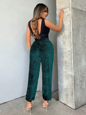 SXY Solid Elastic Waist Sweatpants SXY Solid Elastic Waist Sweatpants