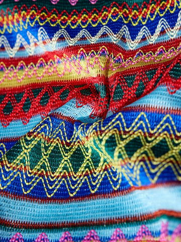 Women Summer Fashionable Vacation Contrast Color Embroidery Detail Halter Neck Top And Shorts Set Women Summer Fashionable Vacation Contrast Color Embroidery Detail Halter Neck Top And Shorts Set