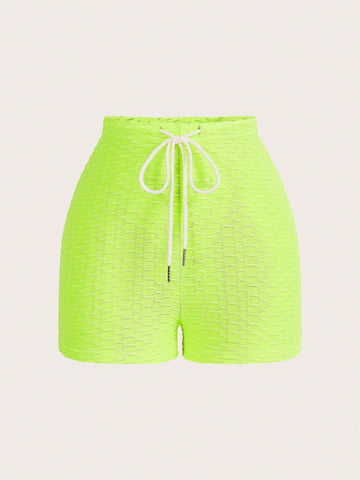 Women Summer Solid Color Texture Vest & Shorts Set Women Summer Solid Color Texture Vest & Shorts Set