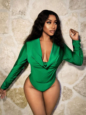 Women's Off-The-Shoulder Long Sleeve Bodysuit Women's Off-The-Shoulder Long Sleeve Bodysuit