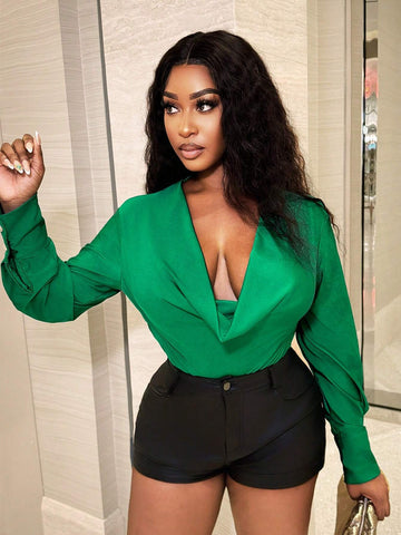 Women's Off-The-Shoulder Long Sleeve Bodysuit Women's Off-The-Shoulder Long Sleeve Bodysuit